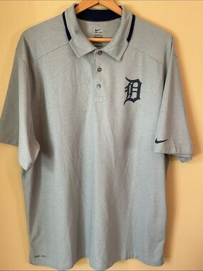 MLB Authentic Collection Detroit Tigers Nike Dry Fit Polo Size XL